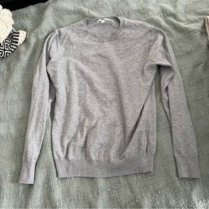 Uniqlo Grey Cotton-Cashmere Sweater